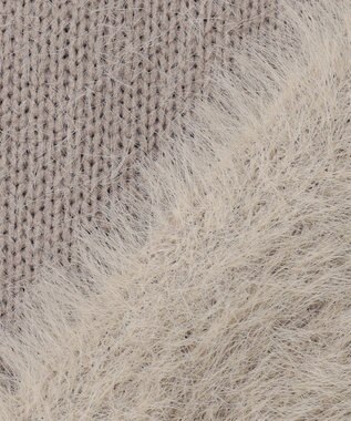 ANY SIS 【洗える】シャギーニット アウター ベージュ