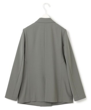ICB ウール2WAYストレッチ ダブルブレストジャケット スモークグリーン系