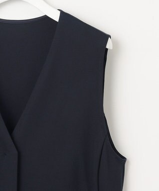 J.PRESS LADIES 【洗える】Hari-Puru jersey ジレ ネイビー系