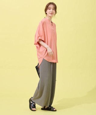 ANY 【洗濯機可】プリーツジャージパンツ チャコール