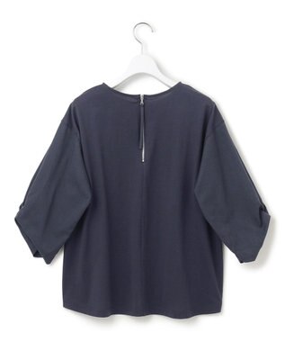 J.PRESS YORK STREET 【WOMEN】【SMOOTH JERSEY】ツイストスリーブ プルオーバー ネイビー系