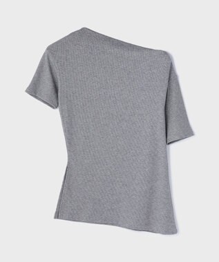 GRACE CONTINENTAL ラメリブジャージトップ グレー