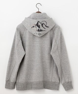 JOSEPH ABBOUD MOUNTAIN 【UNISEX】OGパイルエンブロイダイリー パーカー ライトグレー系