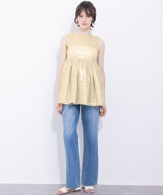 NAVE 【Nave　洗える】デニム センタープレスパンツ スカイブルー系