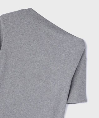 GRACE CONTINENTAL ラメリブジャージトップ グレー