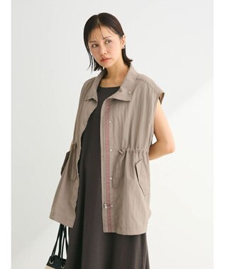 Green Parks ドロストスタンドライトベスト Gray Beige