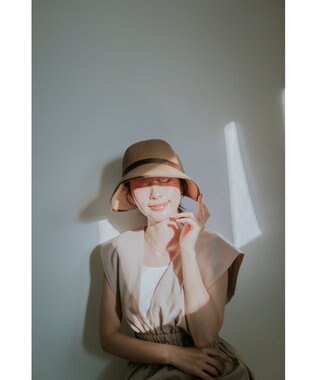 MOONBAT 【遮光98%以上/UPF50＋/UVカット】洗えるペーパーブレードリボンハット 手洗いOK/サイズ調整可能/抗菌防臭加工 ブラウン