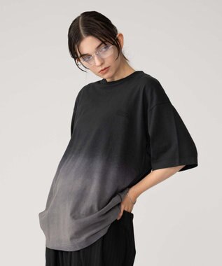 WEGO 【ユニセックス着用ITEM/MLサイズ展開】グラデーションワンポイントT（SS） ブラックその他