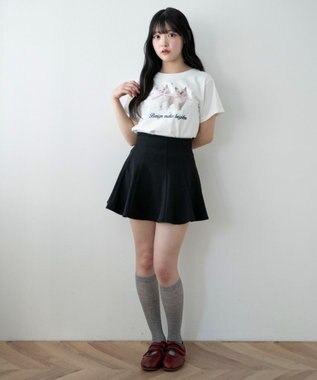 WEGO フレアミニスカート ブラック