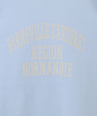 Green Parks 裏起毛配色ステッチロゴチュニック Light Blue