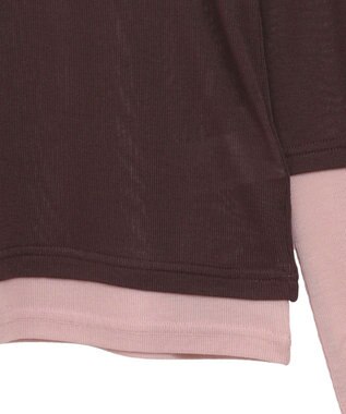 earth music&ecology レイヤードシアープルオーバー Brown