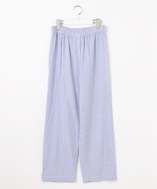 自由区 【WEB限定】オーガニックコットンパジャマ ブルーストライプ×イエロー