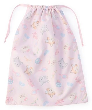 Chacott Cat巾着L ロイヤルピンク