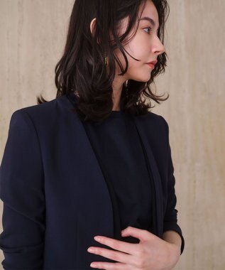 BEIGE， 【セットアップ対応】CINDY / ダブルカラージャケット Navy x Black