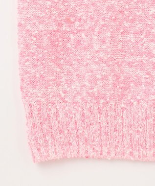 GRACE CONTINENTAL ネップツイードニットノースリーブ ピンク