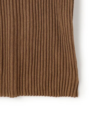 uncrave シアーストライプニット タートルトップス キャメル