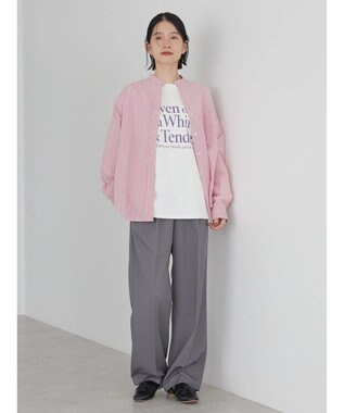 AMERICAN HOLIC 綿ブロードＢＩＧシャツ Stripe Red