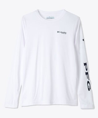 Columbia Columbia/ 【KIDS】ターミナルタックルロングスリーブTシャツ /コロンビア White、 Collegiate Navy Logo
