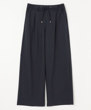 ANY L 【ウエストゴム/ストレッチ/セットアップ可】イージィケアストレッチワイドパンツ ネイビー