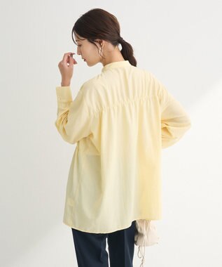 Green Parks シャーリングシャツチュニック Light Yellow
