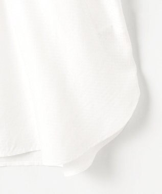 J.PRESS LADIES S 【洗える】アセVisシャドーギンガム シャーリング ブラウス ホワイト系