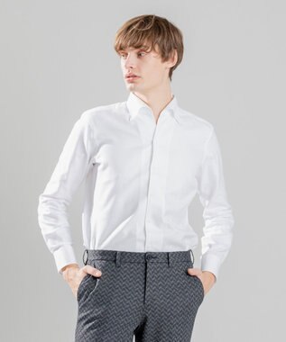 JOSEPH HOMME ツイルヘリンボンクレイジー　イタリアンカラー ホワイト系