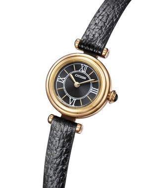 CITIZEN 【アンティークな雰囲気】小さくて可愛い 上品でおしゃれ　電池交換不要のエコ・ドライブ ブラック