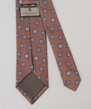 GOTAIRIKU 【Fermo Fossati】小紋 ネクタイ ブラウン系4