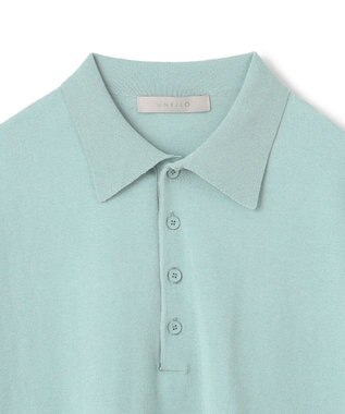 UNFILO MENS スゴ機能美 ニット ポロシャツ【ギフトにもおすすめ】 スモーキーグリーン