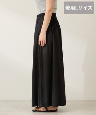 AMERICAN HOLIC (選べる丈２サイズ)接触冷感ギャザースカーチョ【WEB限定カラー有り】 Black