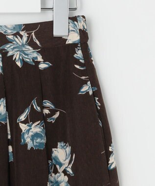 ANY SIS フラワータック スカート ブラウン系