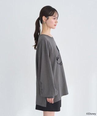 earth music&ecology 【予約】【綿100％】Disney/アソートプリントロンTEE チャコールグレー