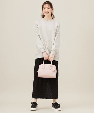 ANY SIS 【貴島明日香さんコラボ】ラメ裏毛猫トレーニャー アイボリー