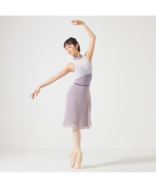 Chacott ◎【Nela ライン】ハイネックレオタード モーブ