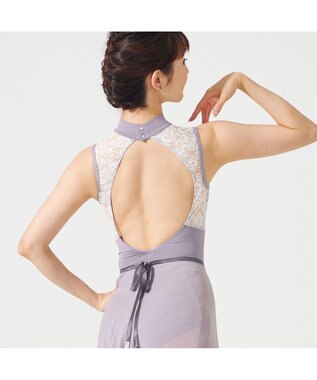 Chacott ◎【Nela ライン】ハイネックレオタード モーブ