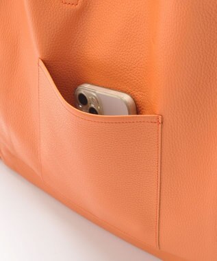blancle シュリンクレザー スクイーズビッグトート ORANGE