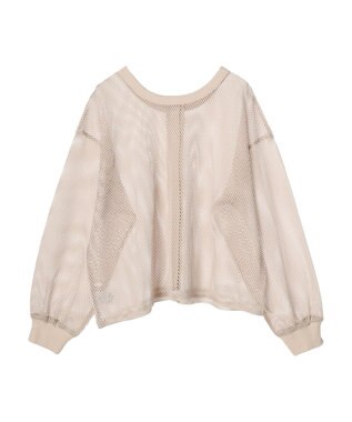 Green Parks ・ＥＬＥＮＣＡＲＥ　ＤＵＥ　２ｗａｙメッシュカーディガン Beige