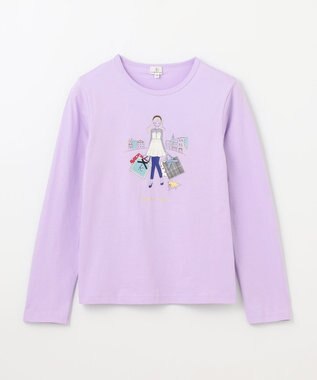 組曲 KIDS 【150-160㎝】Shopping Paris Tシャツ ラベンダー