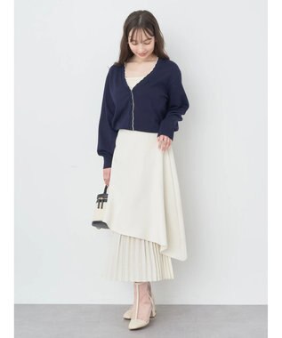 earth music&ecology ちびスカラップカーディガン Navy