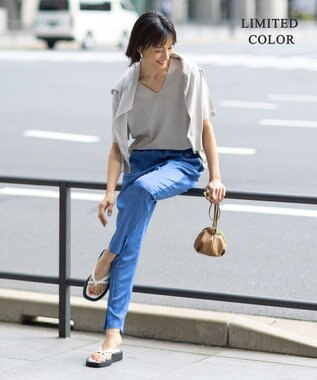 ICB 【WEB限定カラーあり・洗える】シンセティックハイゲージ Vネックプルオーバー ライトグレー系［WEB限定］