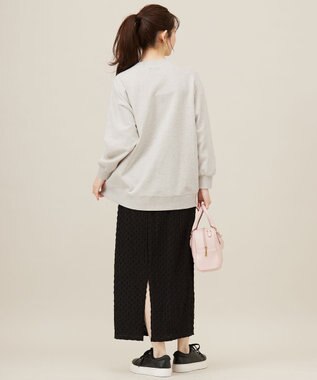 ANY SIS 【貴島明日香さんコラボ】ラメ裏毛猫トレーニャー アイボリー