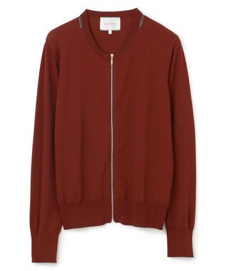 BEIGE， NADIA / ジップアップカーディガン Burgundy