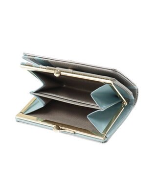 LANVIN en Bleu リュクサンブールブリエ 口金二つ折り財布 シルバー