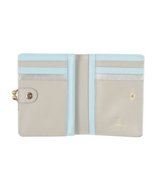 LANVIN en Bleu リュクサンブールブリエ 口金二つ折り財布 シルバー