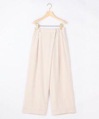 組曲 【先行予約】スムースクロス ラップ見えワイドパンツ アイボリー系