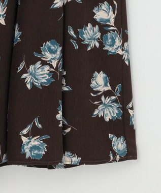 ANY SIS フラワータック スカート ブラウン系