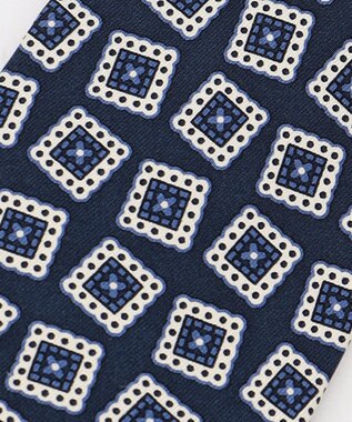 J.PRESS MEN スクエア小紋プリント ネクタイ ネイビー系5