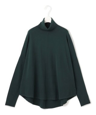 ICB L 【洗える】 ヴィスコースワイド タートルネックプルオーバー ミッドグリーン系