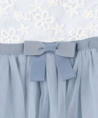 組曲 KIDS 【150-160㎝】ブルーミングフラワー ドレス サックスブルー