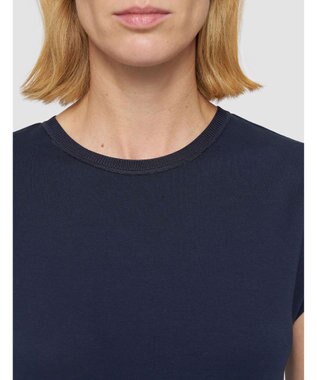 JOSEPH 【洗える】ポプリンジャージー　キャップスリーブドレス Navy